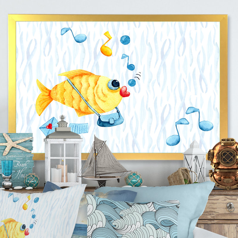 «Bathroom Mail and Livraison Art», reproduction d'art sur toile encadrée, H 12 po x l 20 po x P 1 po, Toile encadrée dorée