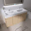 Ensemble de meuble-lavabo double autoportant 60 po avec plateau en résine Marham-113607540