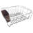 Chrome Plated Steel 2-Piece Compact Dish Drainer with Utensil Caddy-112383683