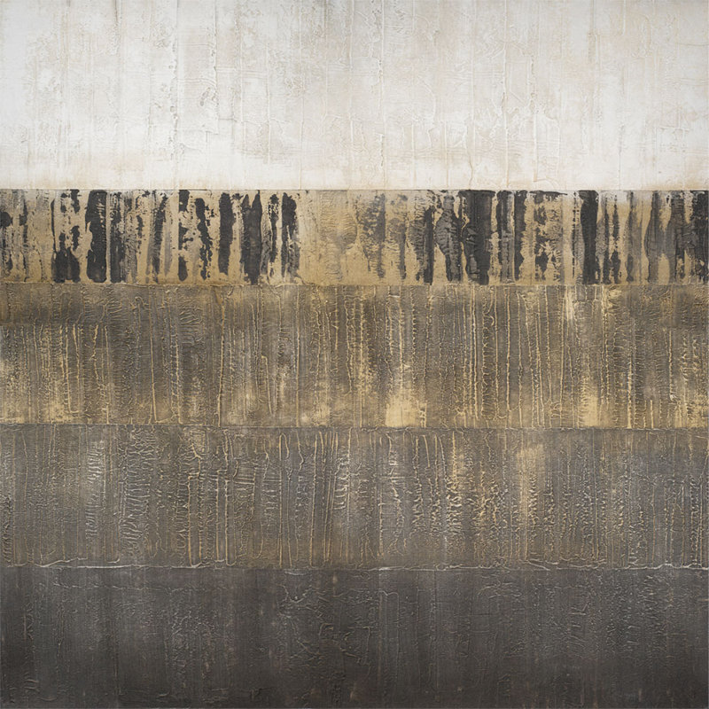 Metallic Shift 1 Painting by Jennifer Hollack Raboin, 40" H x 40" W x 2" D, Stretched Canvas