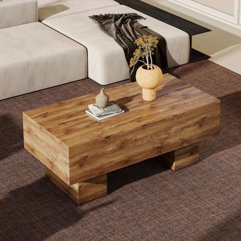 Cette table basse rectangulaire moderne présente une couleur élégante, ce qui en fait un ajout idéal à tout salon ou appartement