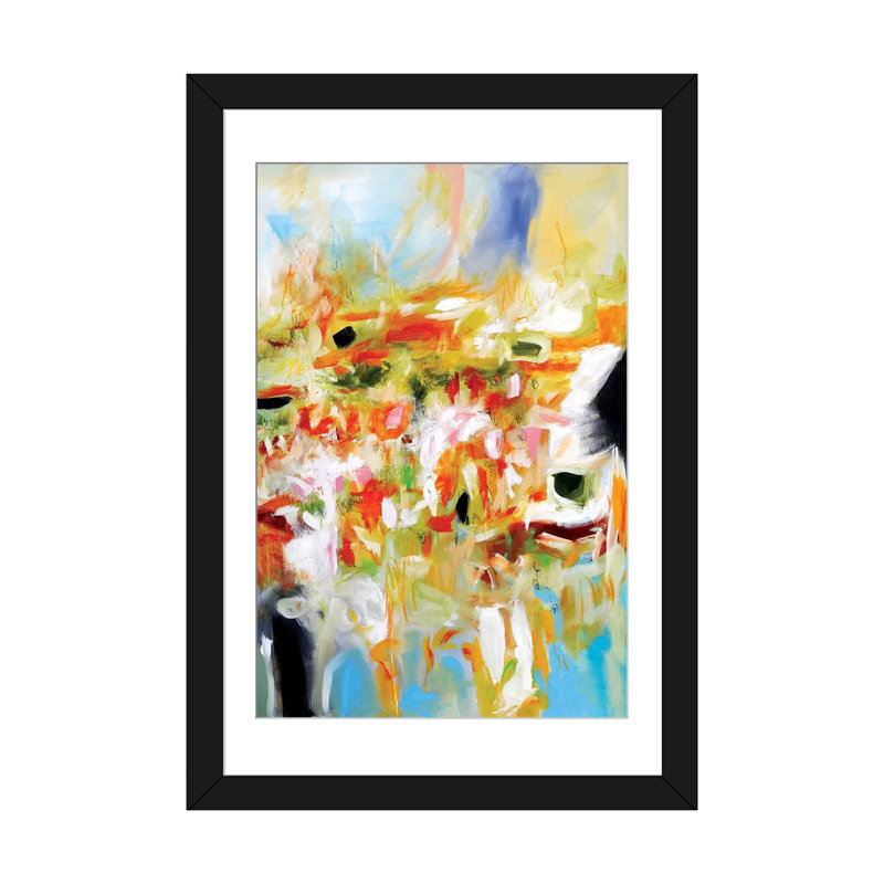 « artifacts of spring », reproduction d’art sur toile, H 24 po x l 16 po x P 1 po, Papier d'art encadré noir, Blanc