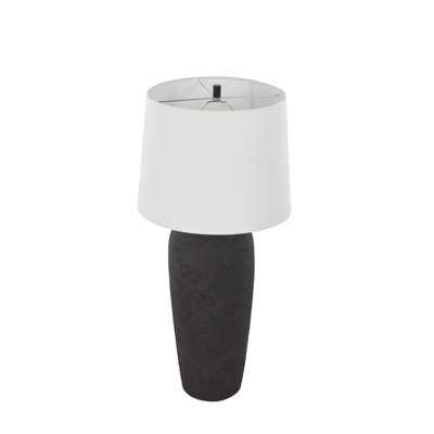 Cole And Grey Ceramic Antique Style Pot Vase Room Table Lamp With White Linen Shade -  Hokku Designs, A46172FF83DA497483DBAEEF3343BFAF