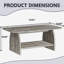 Table basse moderne à double couche avec rangement et coins arrondis-1622499792