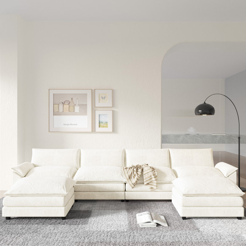 Canapé modulaire 6 pièces Gabiel, Blanc