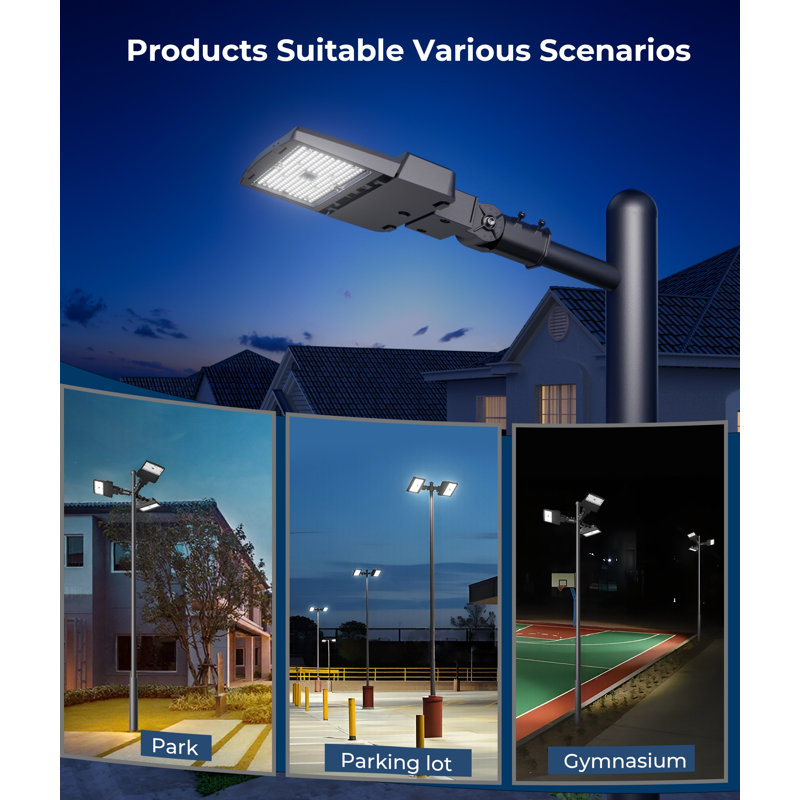 19200 lumens 150w lumière intégrée bronze Dusk To Dawn Photocell Pole Ip65 support de bras étanche