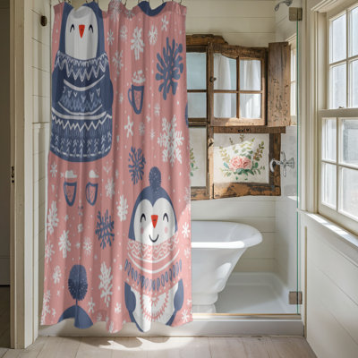 Penguin Joy - Rideau de douche Premium