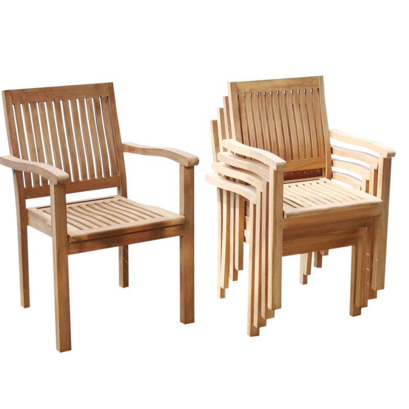 Leveb Outdoor 7 - Piece Teak Dining Set, 4, 52" L x 52" W x 30.5" H