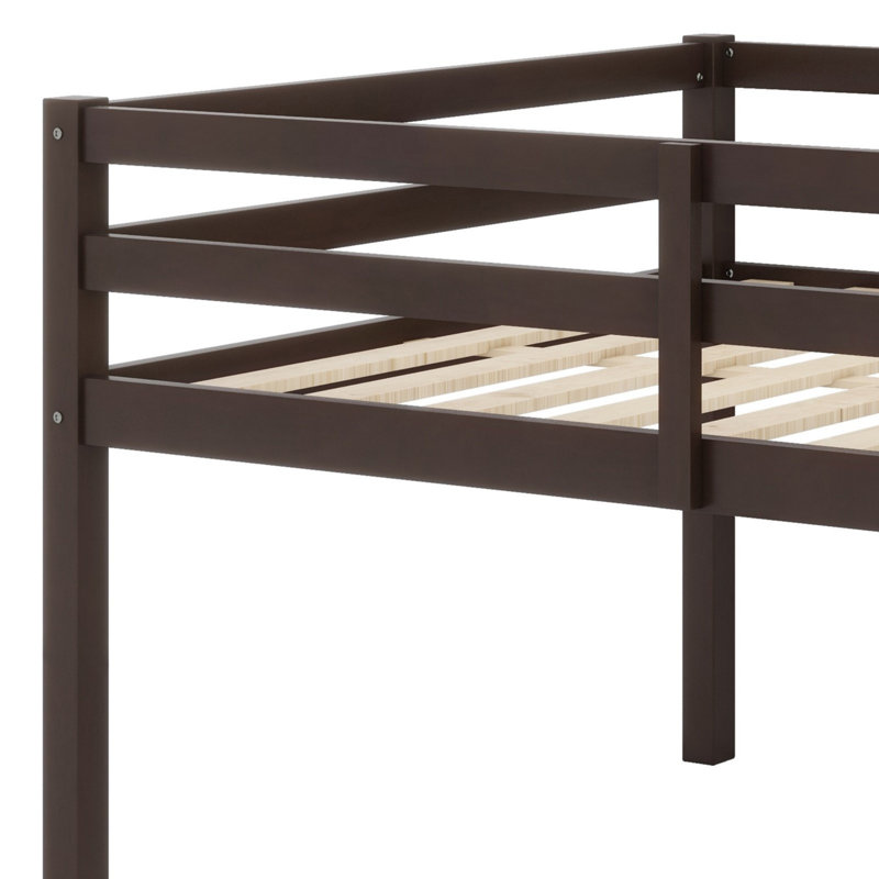Lit mezzanine en bois avec échelle, Espresso