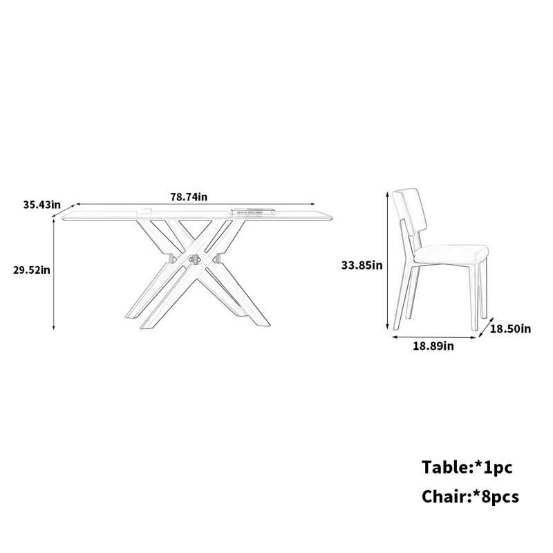 Chaises de table en frêne blanc