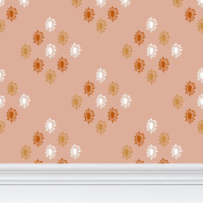 British Brooch Large Repeat Luxury Wallpaper