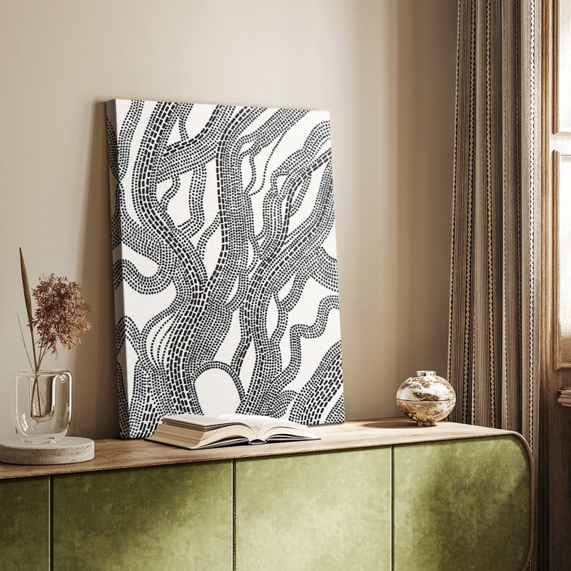 Pois et tirets I - galerie Cavas sur mesure, H 36 po x l 24 po