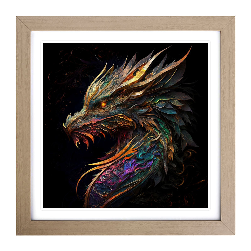Single Picture Frame Print on Wood, Oak