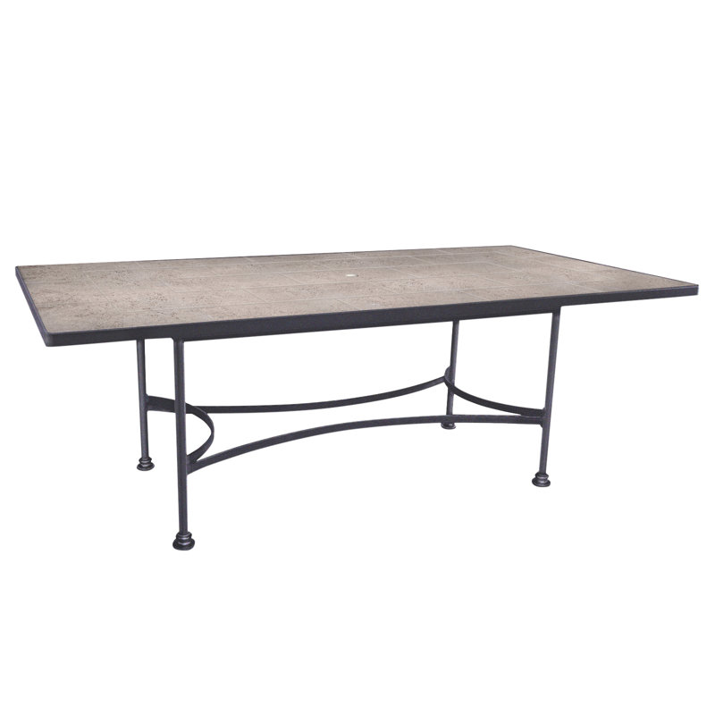 Classico Outdoor Rectangle Dining Table, Summit Gray, Graphite