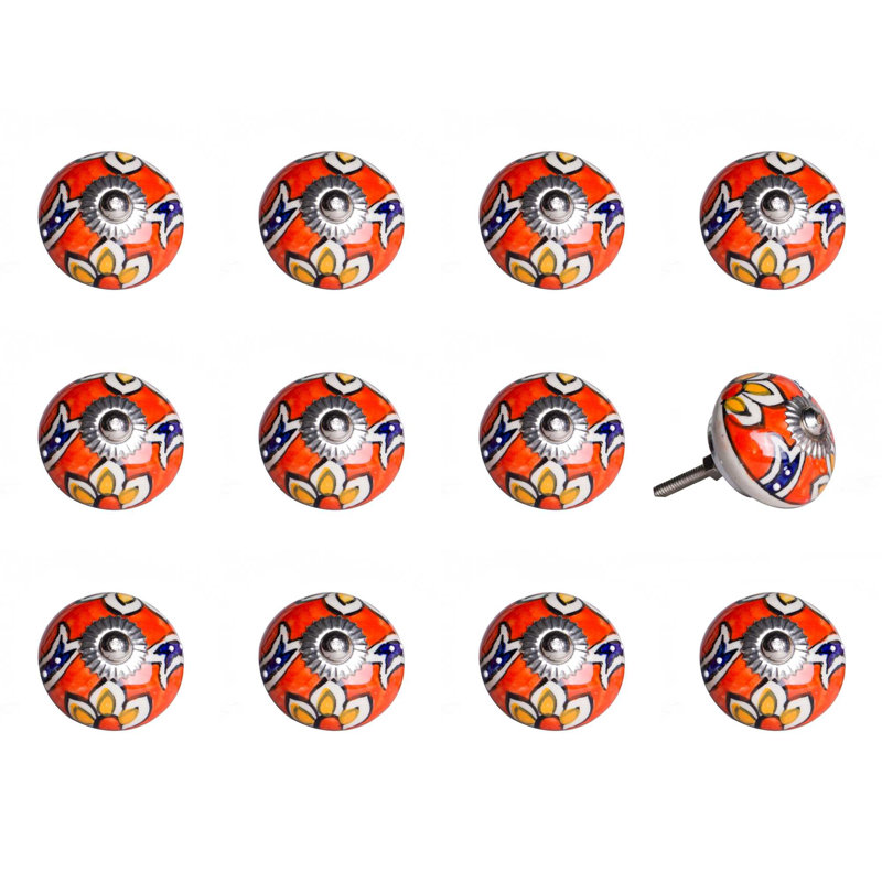 Handpainted 1 1/2" Diameter Round Knob Multipack