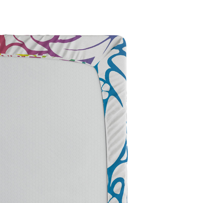 Drap-housse floral en microfibre damassé, Drap-housse simple TG