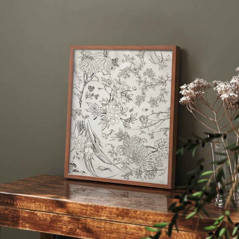 Impression abstraite vintage Cxxi, impression sur papier, Noyer, H 14 po x l 11 po