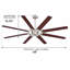 Ventilateur de plafond 68 po