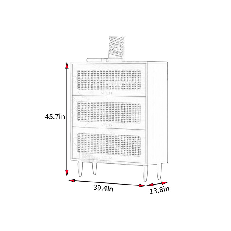Dayde, (3 tablettes) H 45,7 po x l 39,4 po x P 13,8 po