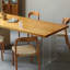 Table de salle à manger rectangulaire moderne en chêne simple-98874760