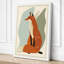 Fox in Profile Mid-Century - Wrapped Canvas-219119029-219119033