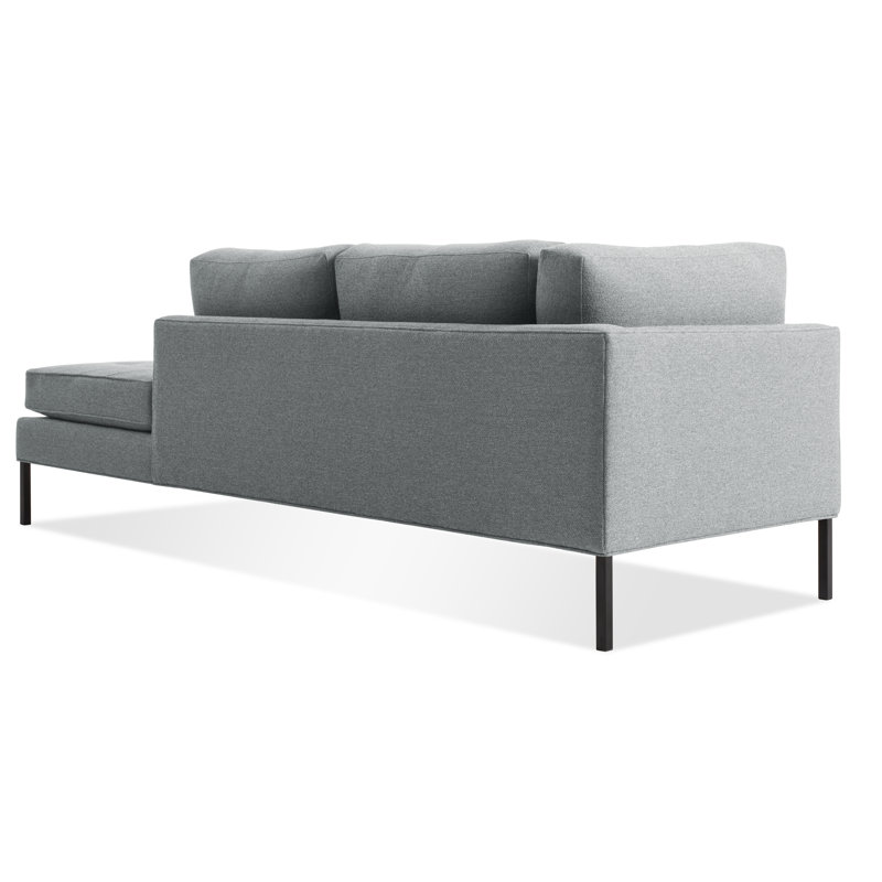 Paramount Chaise Lounge, Sanford Ceramic Crossweave, Metal, Left Hand Facing
