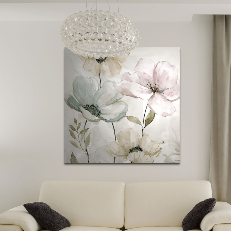 «Hibbitts Garden Grays», reproduction d'art graphique, H 24 po x l 24 po x P 1,5 po, Toile tendue