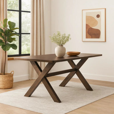 Table de salle à manger en bois massif 35,5 po Fornah