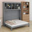 Grand lit escamotable avec tablettes supérieures, lit mural en bois avec port USB, aucun sommier nécessaire-121052624