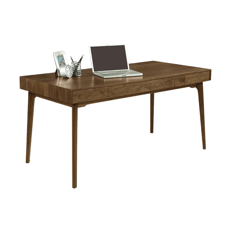 Catalina Writing Desk with Keyboard Tray, Conventional, Natural Walnut