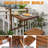 Rectangular Acacia Solid Wood Outdoor Balcony Table , 27.2 " W 23.6 " D-2032094587