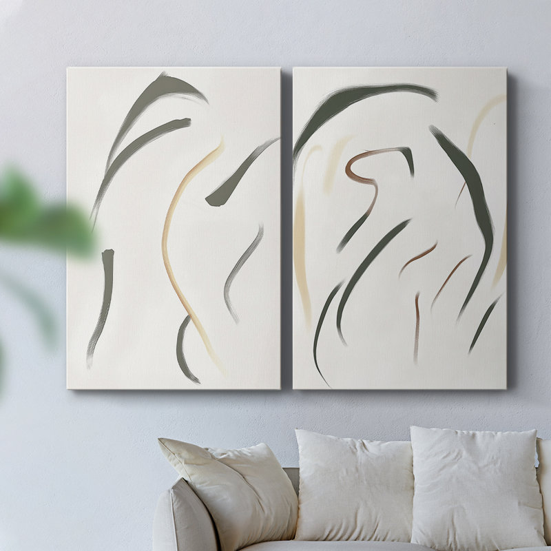 ABSTRACT Series DCCDXII - Toile tendue avec châssis de qualité supérieure - Prêt à être accroché, H 18 po x l 24 po