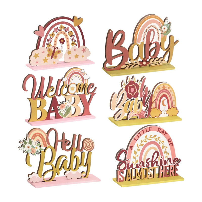 Ensemble de 6 pièces de décoration de table de fête pour bébé