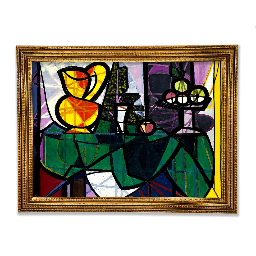 Gerahmtes Leinwandbild Picasso Boccale E Fruttiera