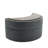 Half-Moon Silhouette Wooden Top Storage Upholstery Ottoman-617328549