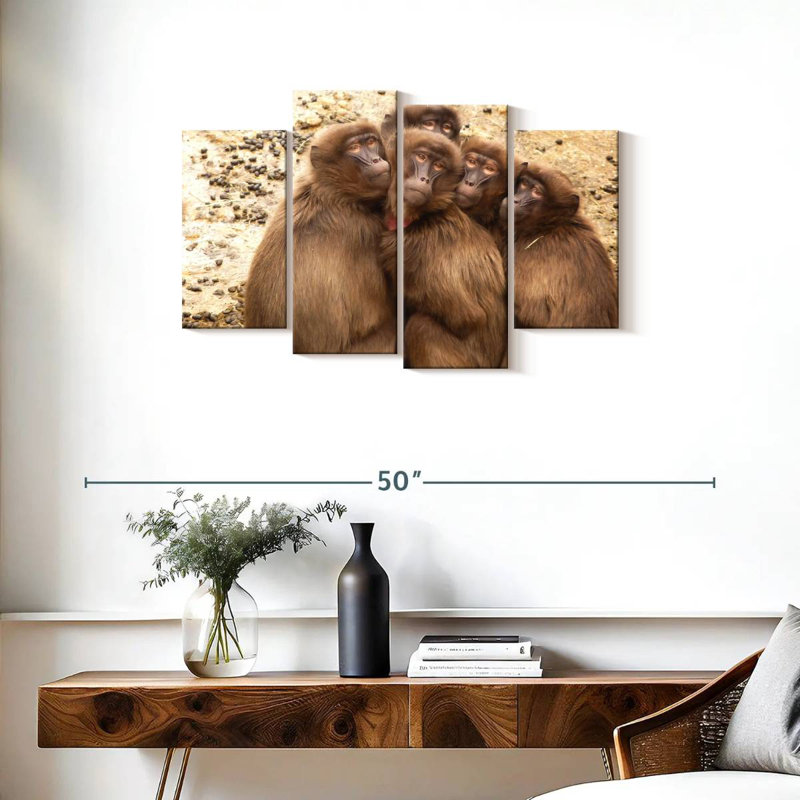 Brampt Monkey Troop, 22" H x 36" W