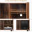 Mid-Century Modern Record Player Stand With Vinyl Storage, Turntable Display Table For Living Room, Bedroom, Or Office, Holds Up To 100 Albums, Rustic Wood Design