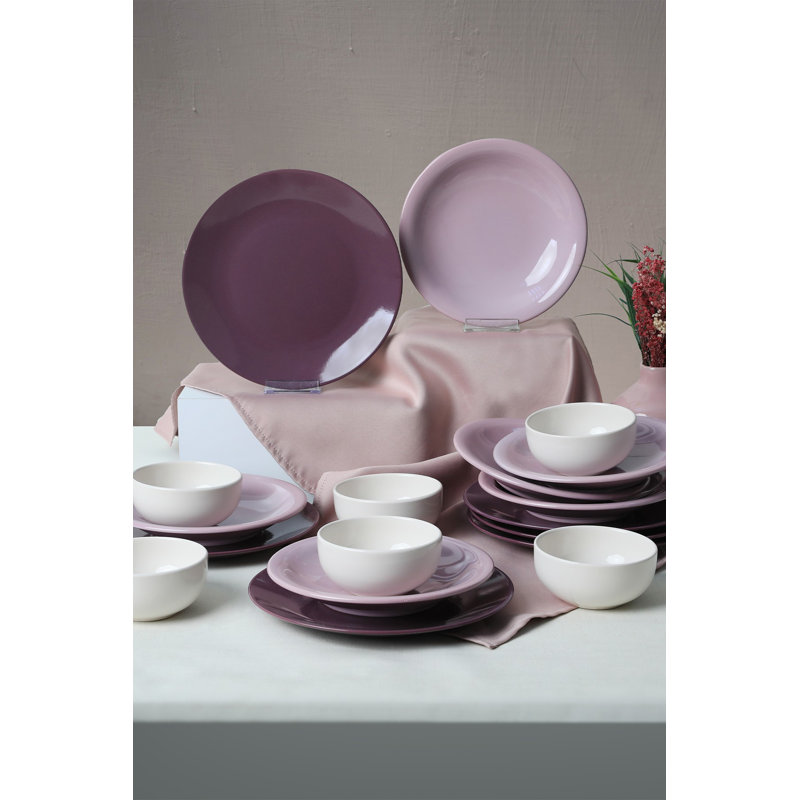 Brabazon Piece Ceramic Dinnerware Set - Service for 6, Multicolour