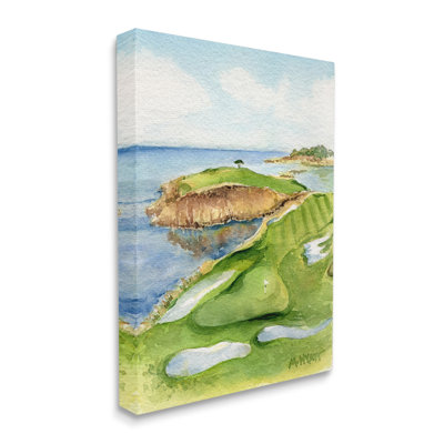 Pebble Beach Cliffside Golf Course par Melissa Hyatt LLC - Peinture sur toile