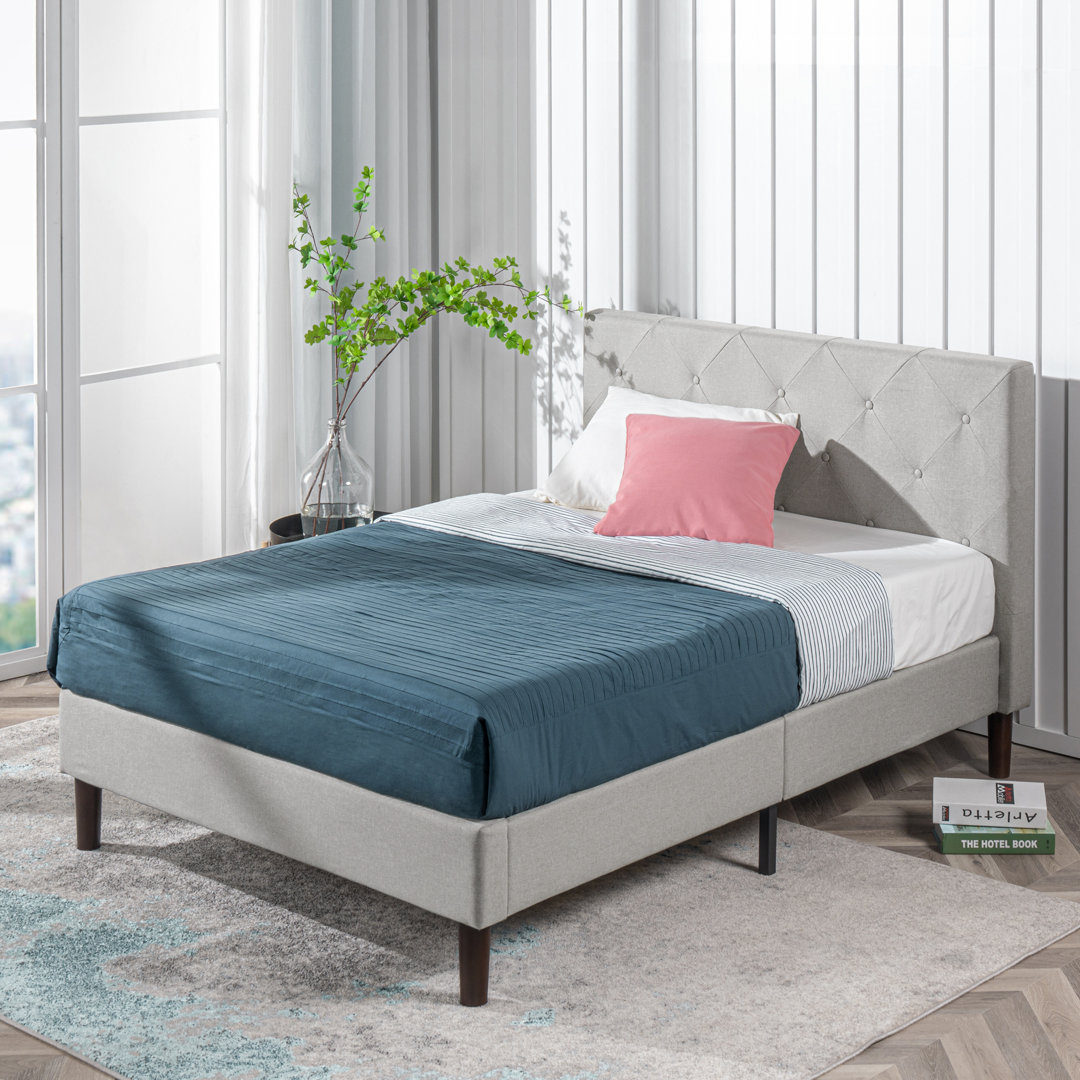 Rajneet Tufted Upholstered Low Profile Platform Bed Red Barrel Studio®
