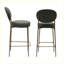 Tabourets de bar rembourrés en velours (ensemble de 2)-217846981