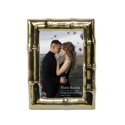 Gold Ceramic Bamboo Picture Frame