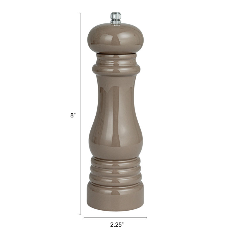Rubberwood Elegance Pepper Mill, Gray