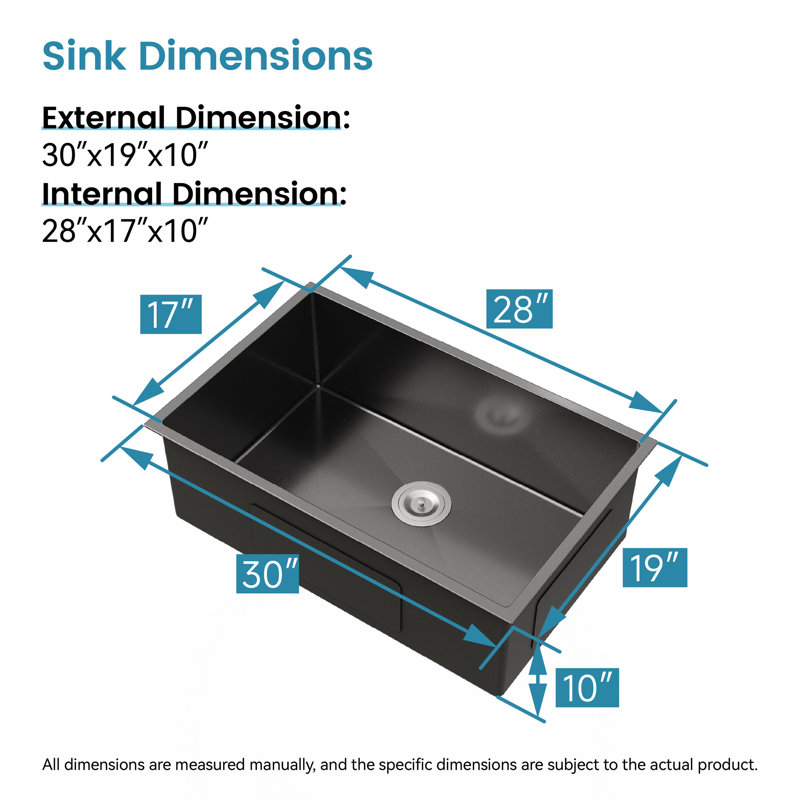 Stainless Steel Kitchen Sink, Black