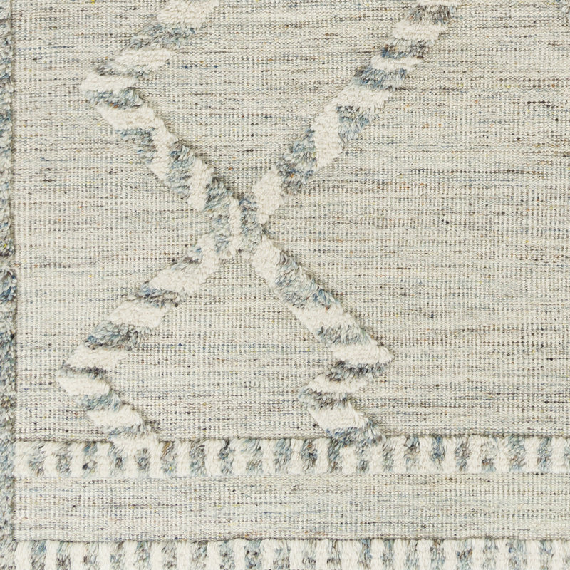 Hand Knotted Wool Moroccan Area Rug, Rectangle 8' x 10'