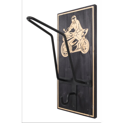 Solid Wood 3 - Hook Wall Mounted Coat Rack
