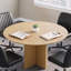 Table de conférence ronde moderne sur piédestal avec base arquée, table de réunion architecturale pour bureau-134320068-134320071