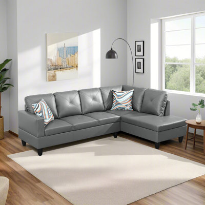 Delayna Faux Leather Sectional