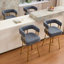 Chaise décorative moderne, chaise d'appoint de salon avec pieds en métal doré, sans roulettes-125536152