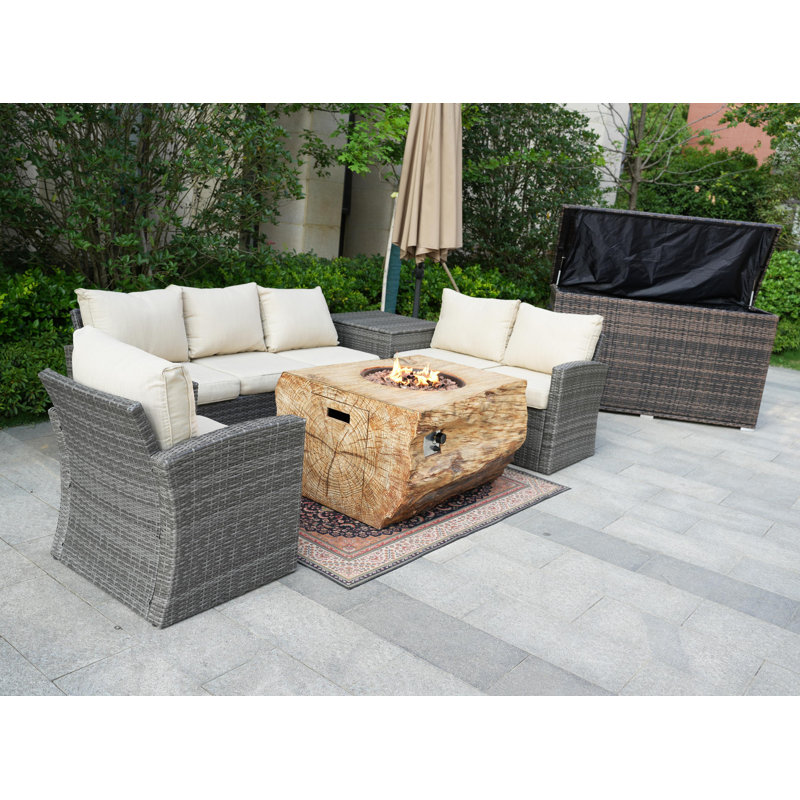Collyns 6 - Person Patio Conversation Set with Cushions